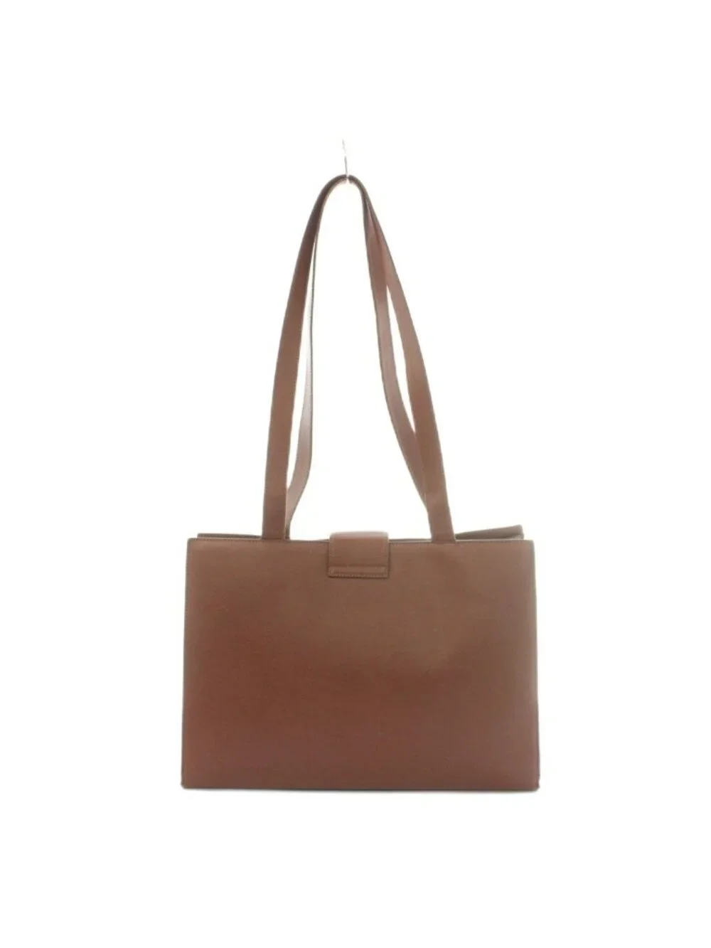 Celine Turnlock Tote Leather Brown
